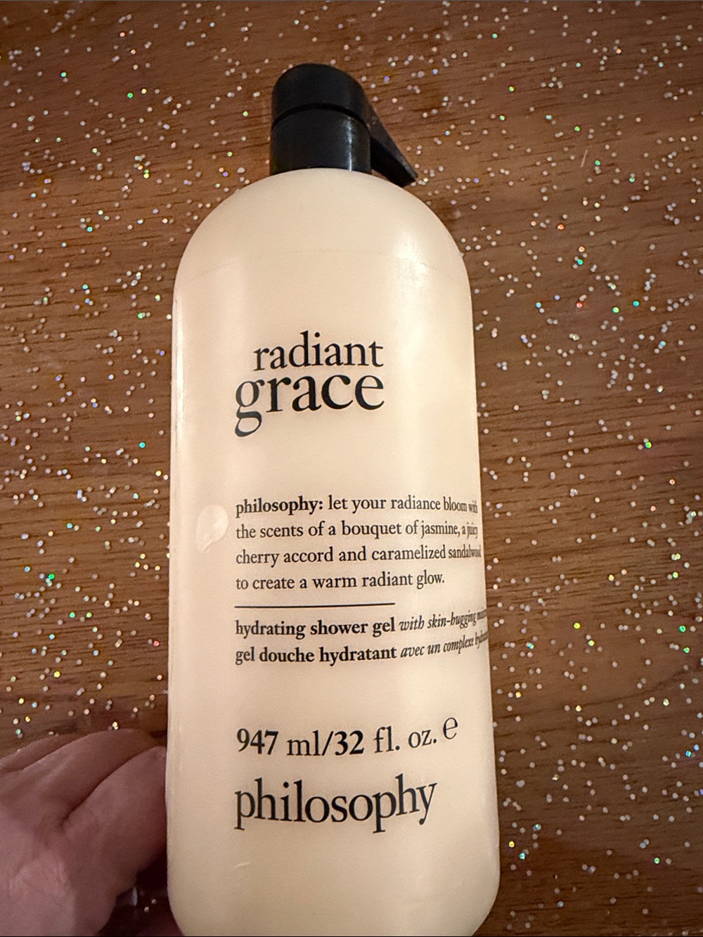Philosophy Radiant Grace Hydrating Shower Gel - Cream & Black Pump